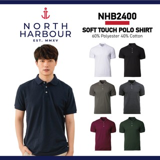 NORTH HARBOUR Unisex Men Women Best Selling Polo Shirt Soft-Touch Plain Cotton Polyester Baju Polo Shirt NHB2400 Group B