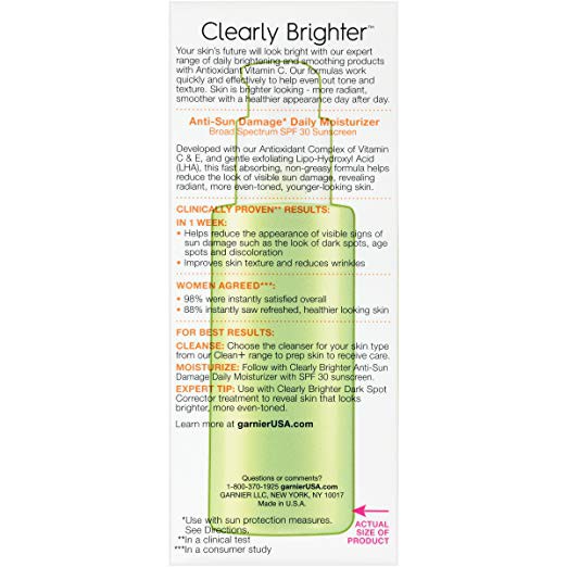 garnier clearly brighter spf 30