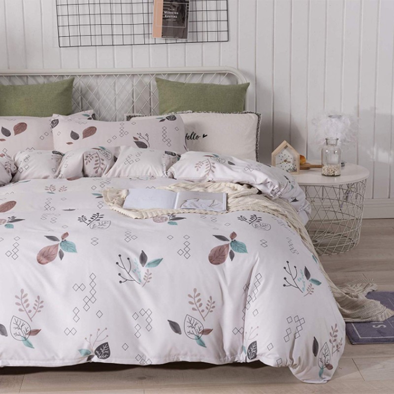 Duvet Suit Botanical Flower Pattern 3 Piece Bedding Set Ikea