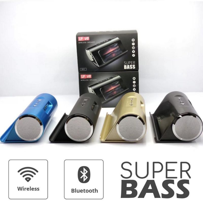 LP-V9 Wireless Bluetooth Portable Speaker with Super Strong Bass