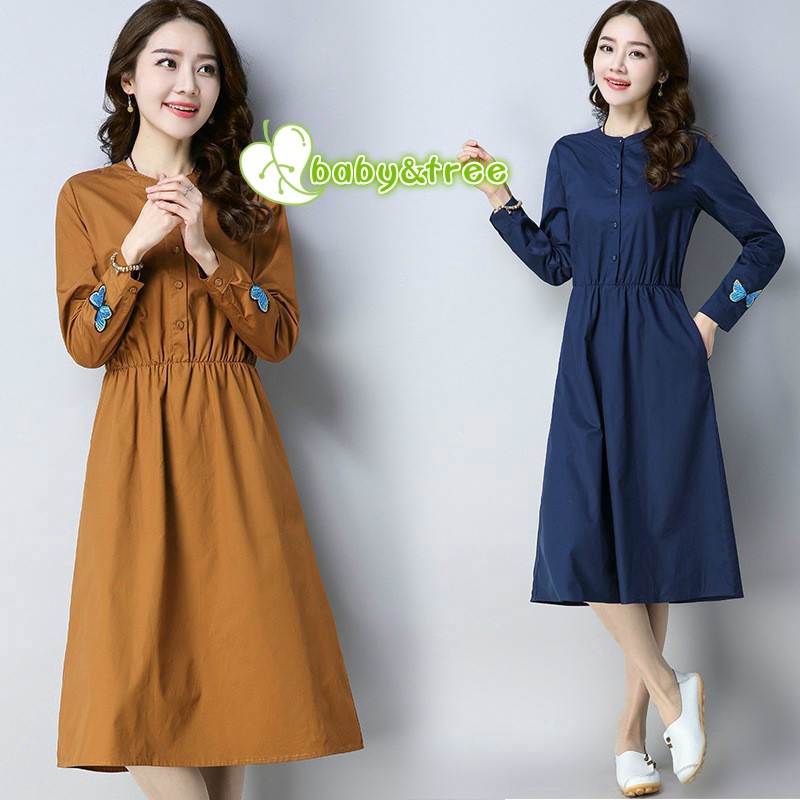 Maternity Dress Korean  Fashion  Long Sleeved Loose Pregnant 