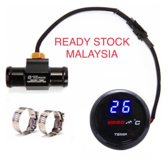 KOSO Water Temperature Meter With Sensor (Meter+Adapter) Set Y15ZR