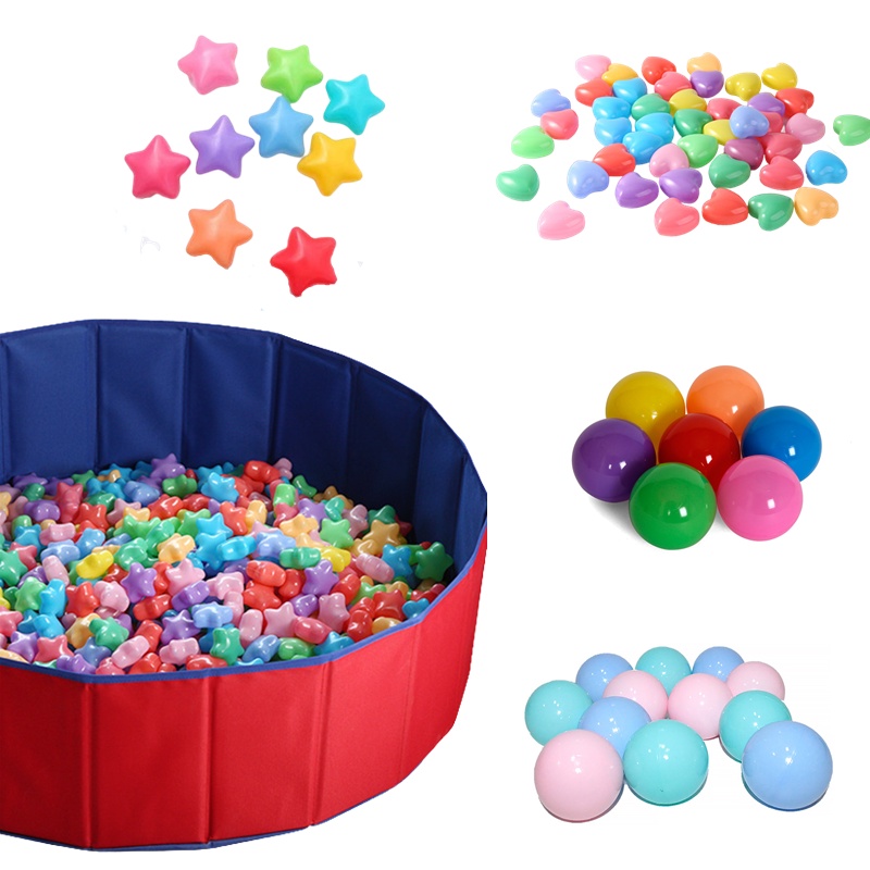 Premium CE Eco-Friendly Colorful Soft Plastic Ball Baby Toys Ocean Ball Pit Pool Play Tent Star Shape Heart Shape Toys