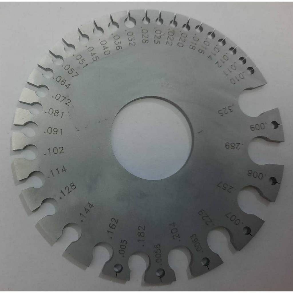 INSIZE American Standard Wire Gage, 0.324 to 0.005 Measuring Range (In.), Gage No. 0 to 36 Graduations