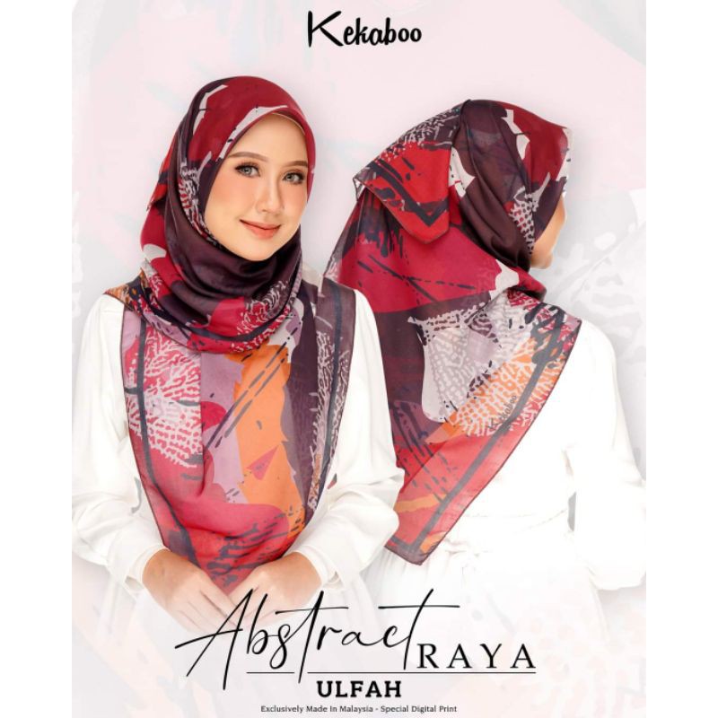 Tudung Bawal Kekaboo Abstract Raya Ulfah Shopee Malaysia