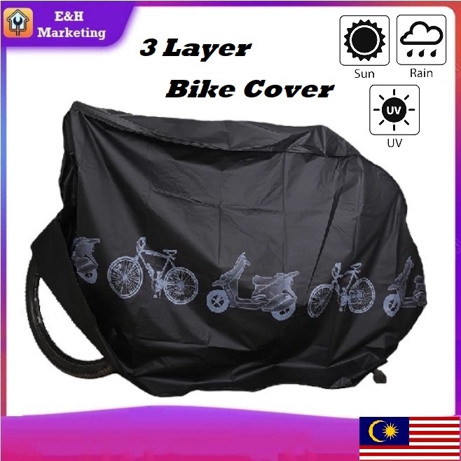 Execise Spin Bike Cove Potective Ain Sun UV Dust Wind Snow Proof 59x23in Black