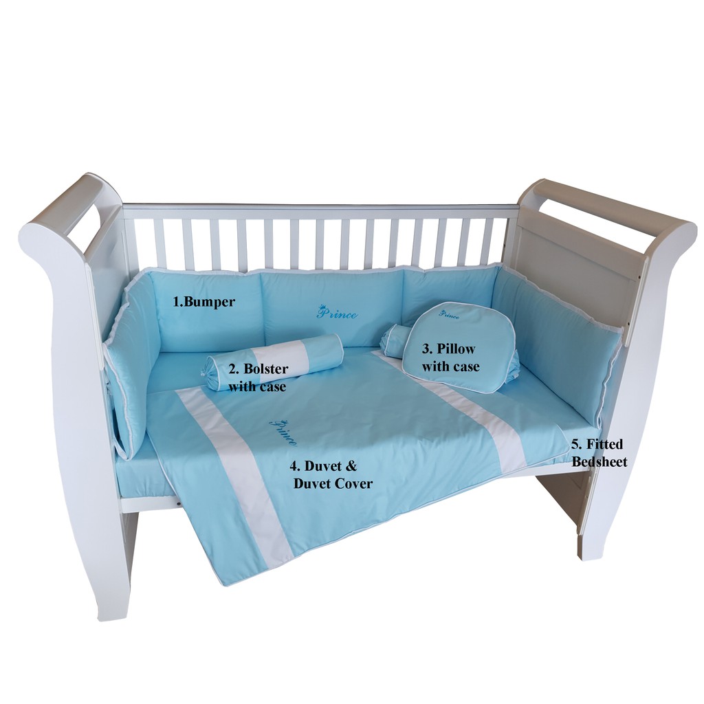 Baby Cot Bedding Set Prince 69cm X 130cm Shopee Malaysia