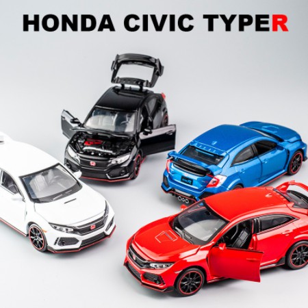 1:32 Honda Civic Type-R Alloy Diecast Model Car for Kids Toys Die Cast Kids Cars Toys Kereta Mainan Kanak Hadiah Lelaki