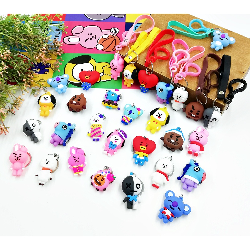 KPOP Korean Cartoon key ring Key chain Phone Strap Gift COOKY CHIMMY ...