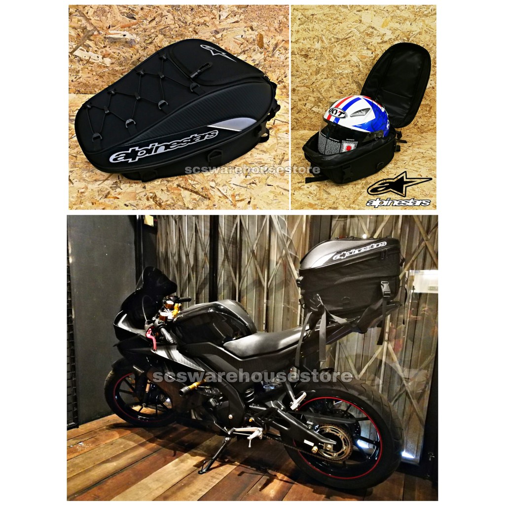Helmet Bag Seat Bag Rear Tail Bag Universal Motorcycle Bagster Motor