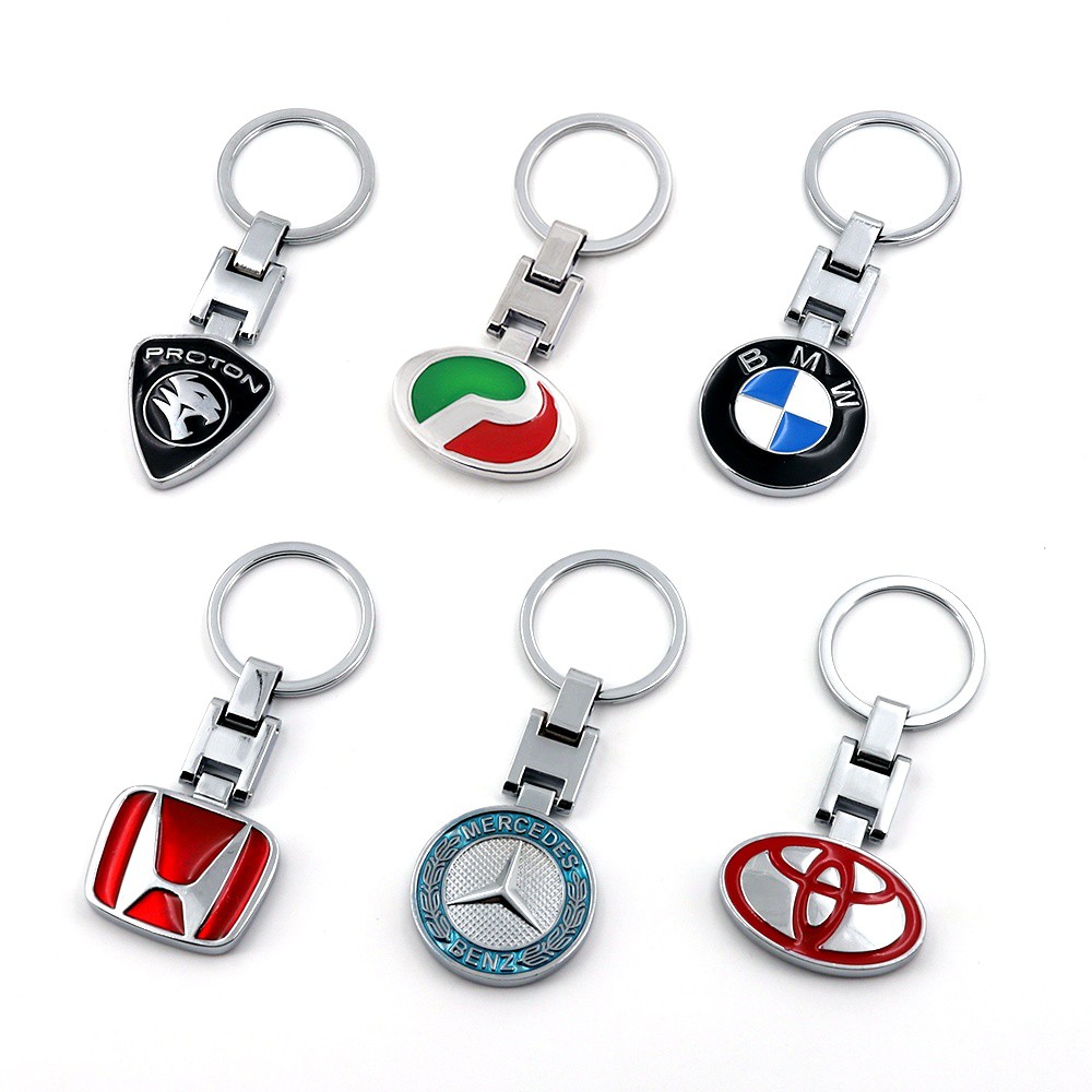 Car Stainless Steel Metal Logo Keychain 3D Key Chain Keyring Perodua ...