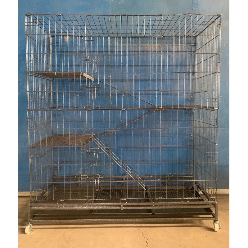 🔥READY STOCK🔥 XXL 4ft/5ft CAGE FREE MAT era42 3/4/6 Level Cat Cage  Sangkar Kucing 3/4/6 Tingkat (4 KAKI/5KAKI)