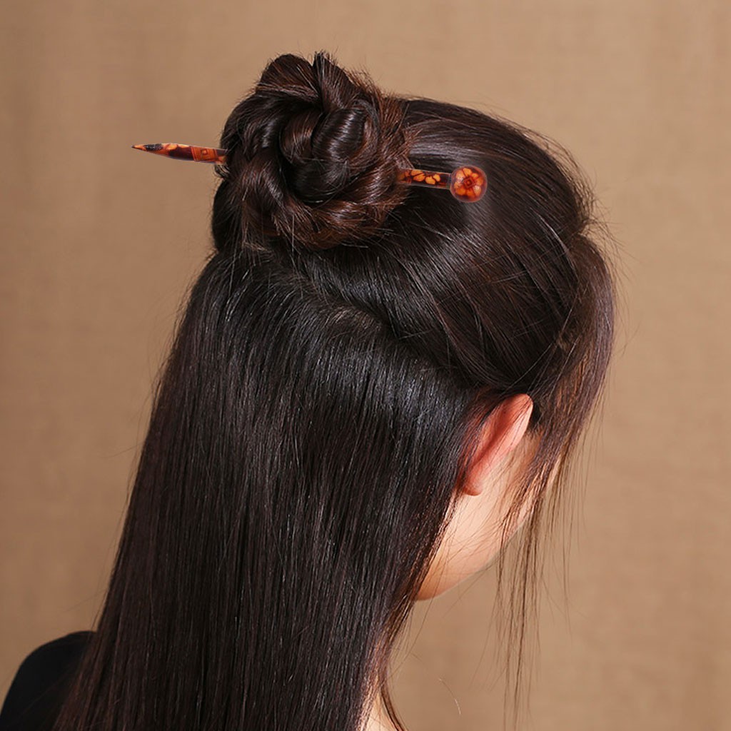 6pcs Wooden Hair Pin Women S Chinese Hair Stick Pin Wood Flower