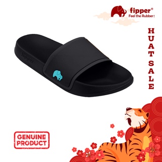 Fipper Slip On Non-Rubber for Unisex in Black / Turquoise