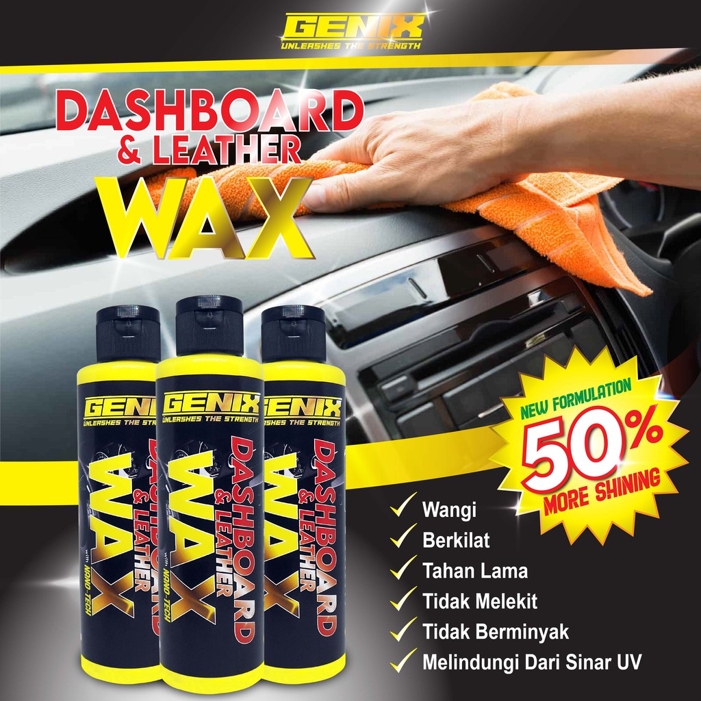 Dashboard & Leather Wax 200ml for Dashboard/ Leather/ Vinyl/ Plastic