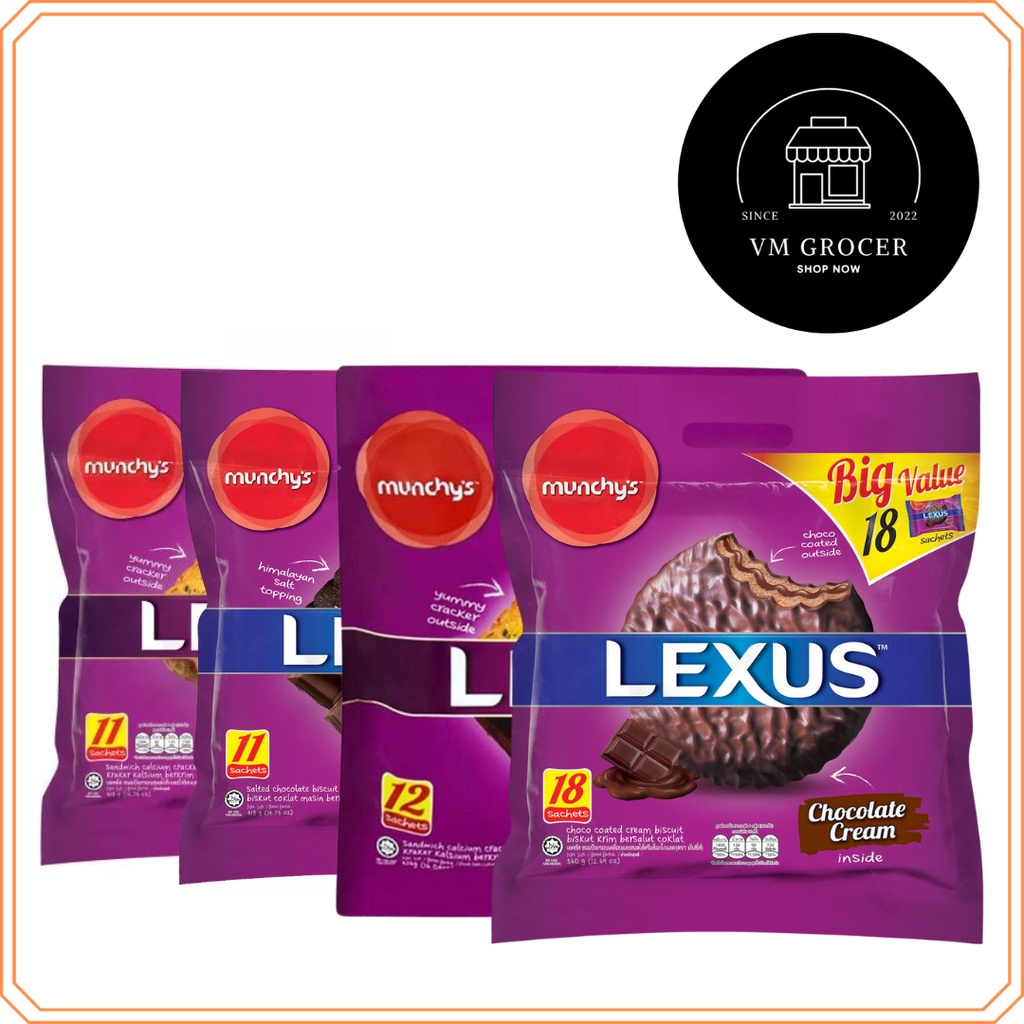 Munchy s LEXUS Chocolate Cream Chocolate Coated Cream Peanut Butter 