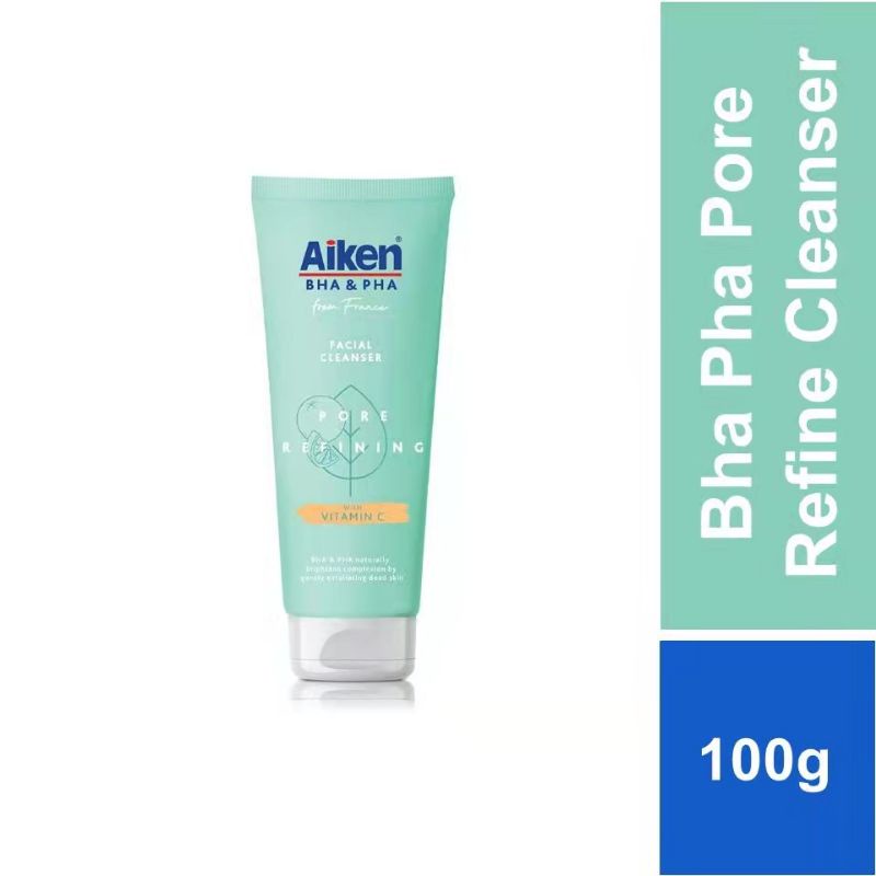 Aiken Bha&Pha Exfoliating Pore Refine Facial Cleanser 100G | Shopee ...