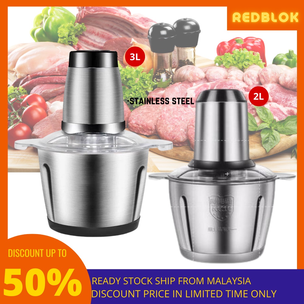 🔥CLEARANCE SALE🔥 Redblok FC-22/FA-3L Blender Electric 2L 3L Grinder Meat Food Processor Slicer 4blade Sharp Knife 1