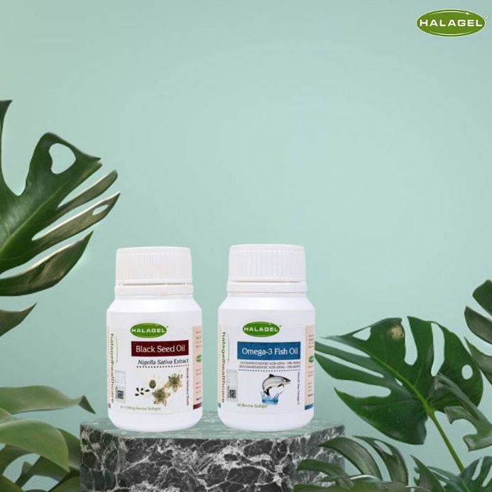 (OFFER) BLACK SEED OIL & OMEGA 3 FISH OIL HALAGEL Shopee Malaysia