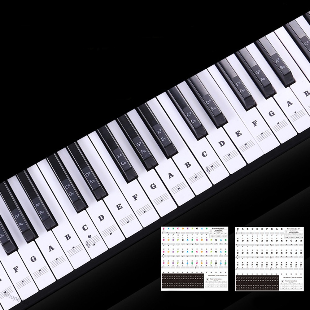 Transparant Piano Keyboard Sticker 88 Keys Electronic Keyboard Piano Sticker Shopee Malaysia