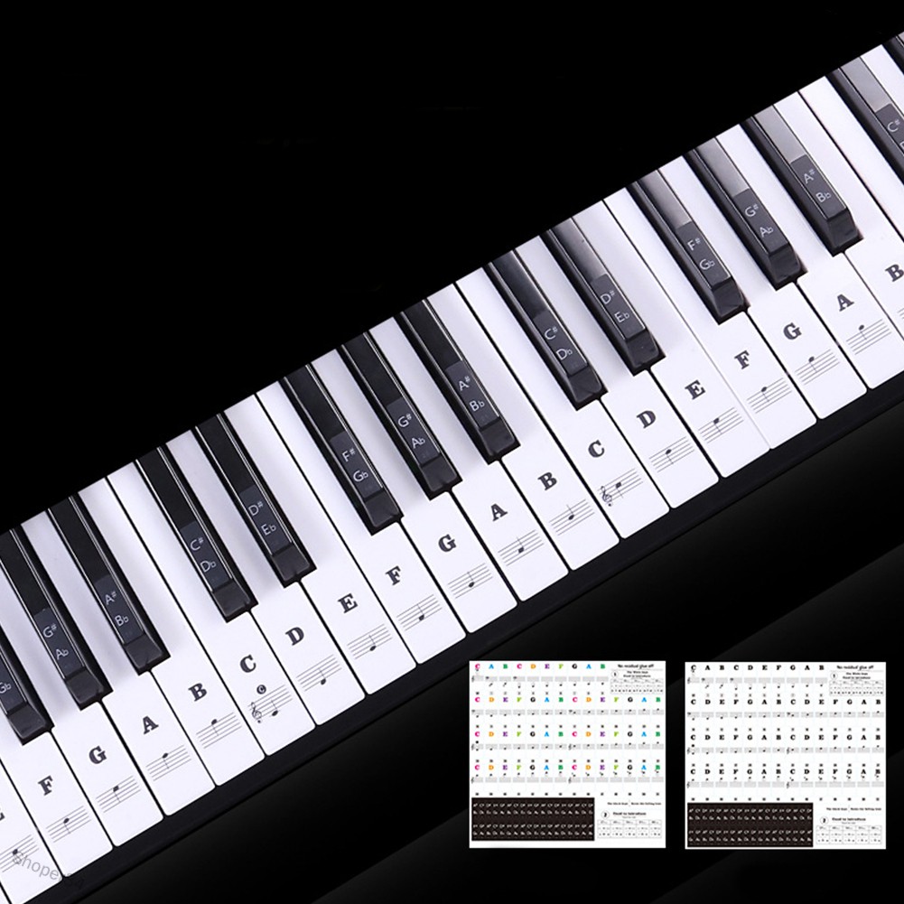 Transparant Piano Keyboard Sticker 88 Keys Electronic Keyboard Piano ...