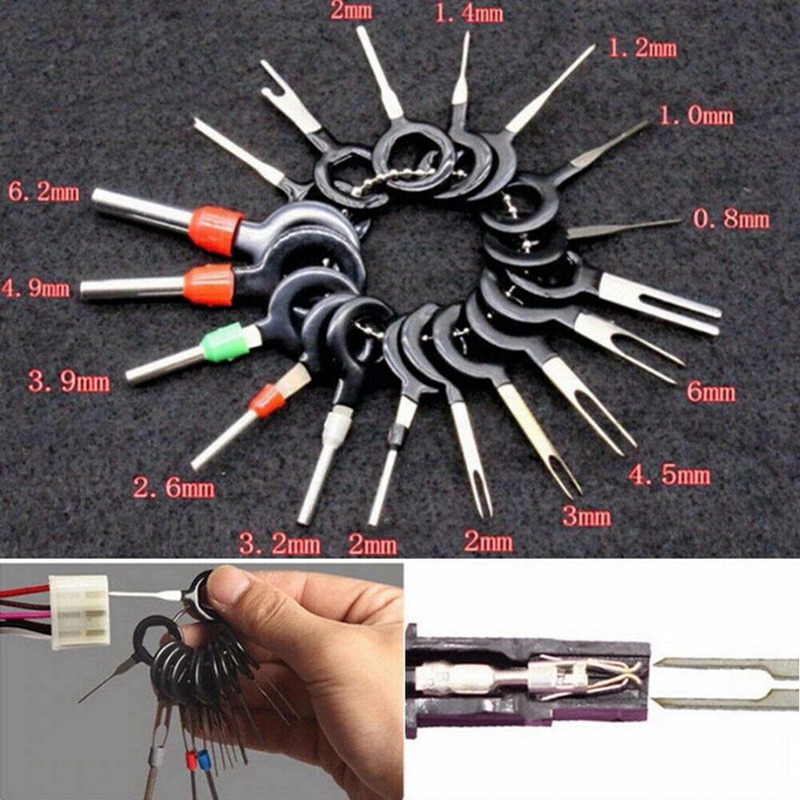 Terminal Ejector Kit 26 pcs 1 Set Pin Ejector Wire Kit Extractor Auto Terminal Removal Connector 