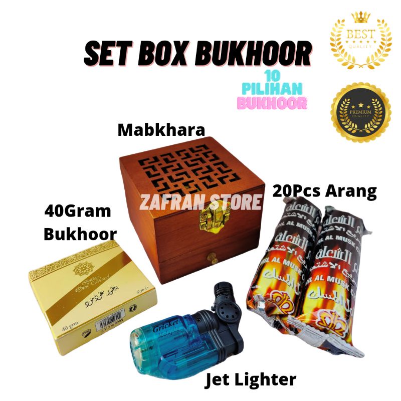 new bukhoor set box with extra arang / bukor set oud | Shopee Malaysia