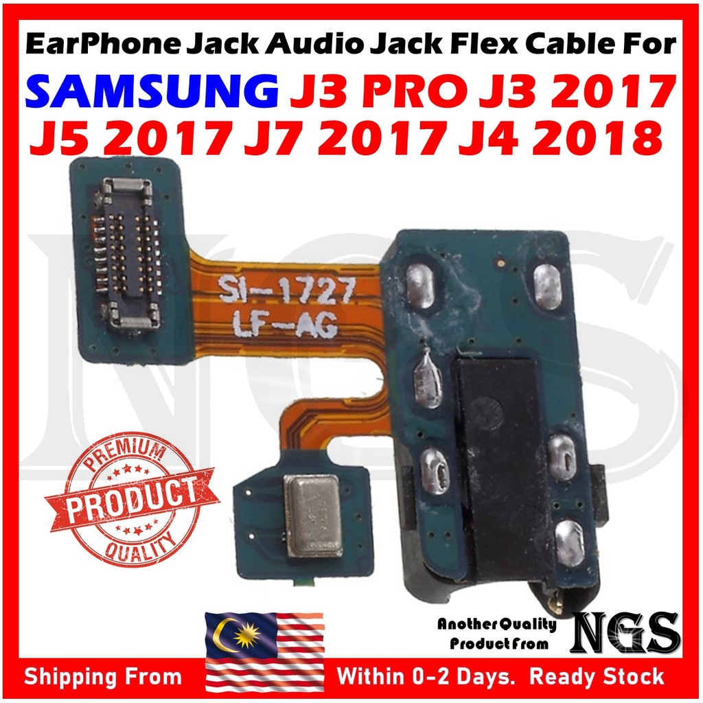 Original Earphone Jack Handfree Ribbon Audio Jack For Samsung Galaxy J3 Pro J3 17 J330 J4 18 J400 5 Pro J7 Pro 17 Shopee Malaysia