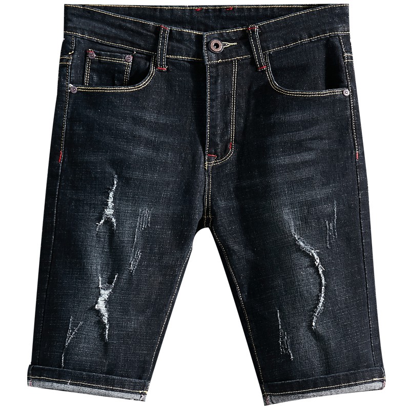 Men's Thin Cotton Short Jean Pants Ready Stock Men's Denim Shorts Jeans
