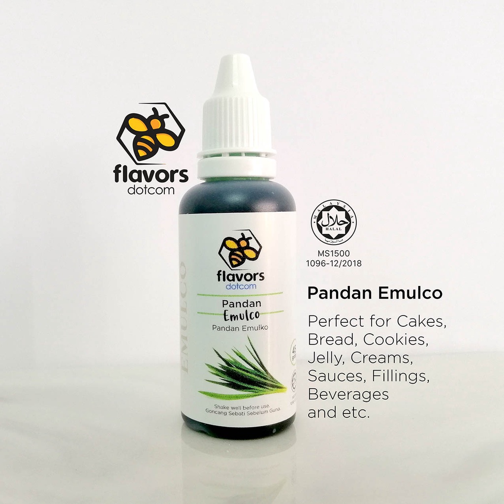 [HALAL] Flavors Food Flavouring Pandan Emulco (45g) / Pandan