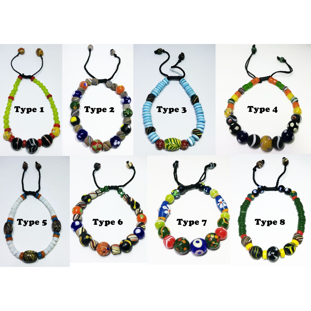 Manik Seramik Sarawak Gelang Tangan Orang Ulu Beads Bracelets Shopee Malaysia