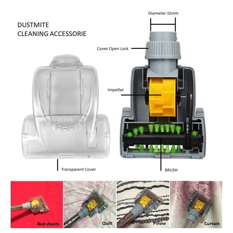 Vacuum Vaccum Dustmite Dust Mite Brush Accessories Bed Vacuum Kulat