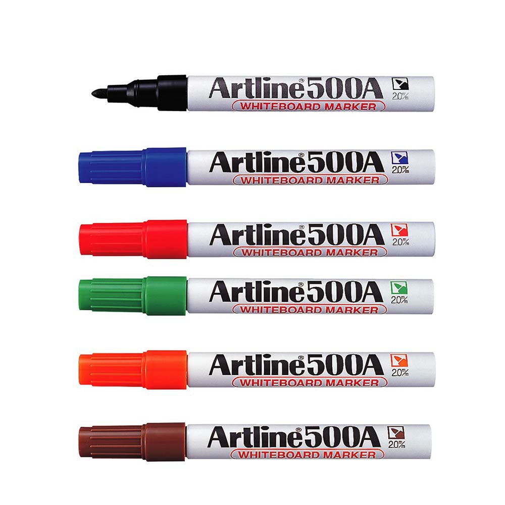 Artline 500A Whiteboard Marker Set EK500A/6W 6 Colors Shopee Malaysia