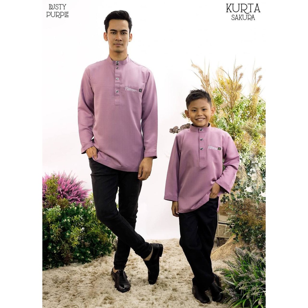 Kurta Rayyan Dewasa Dan Budak [ Dusty Purple ] | Shopee Malaysia