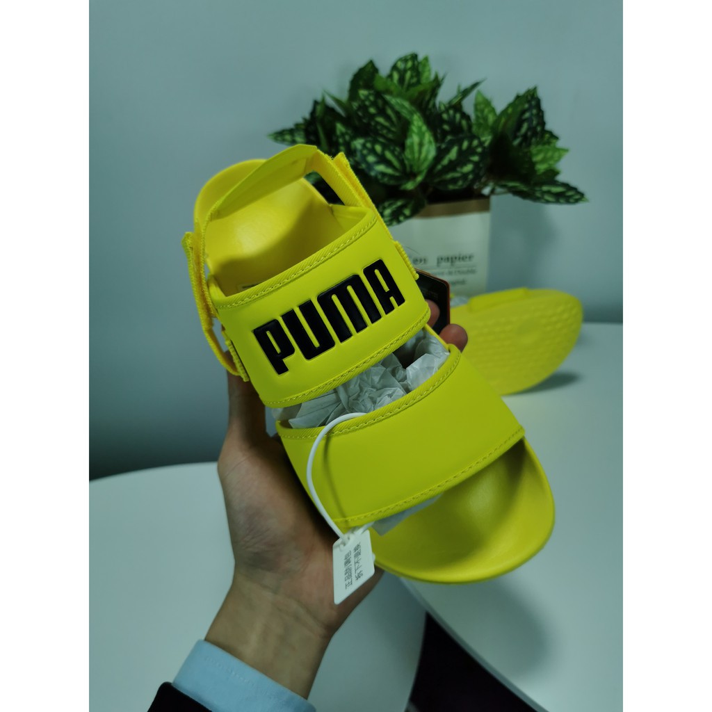 puma yellow sandals