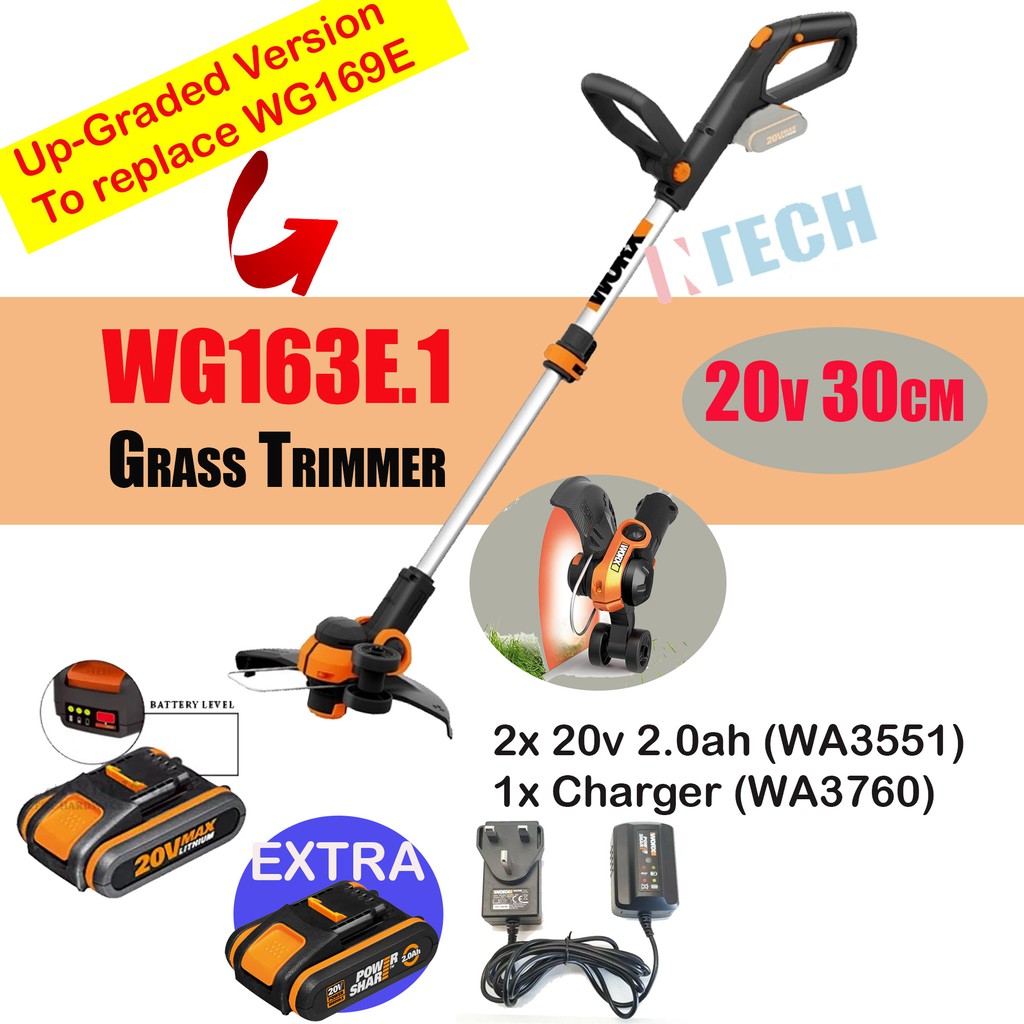 worx grass trimmer battery