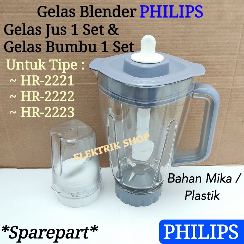 Fullset Sparepart Glass Juice And Speed Blender Philips Type Hr Hr Hr Shopee