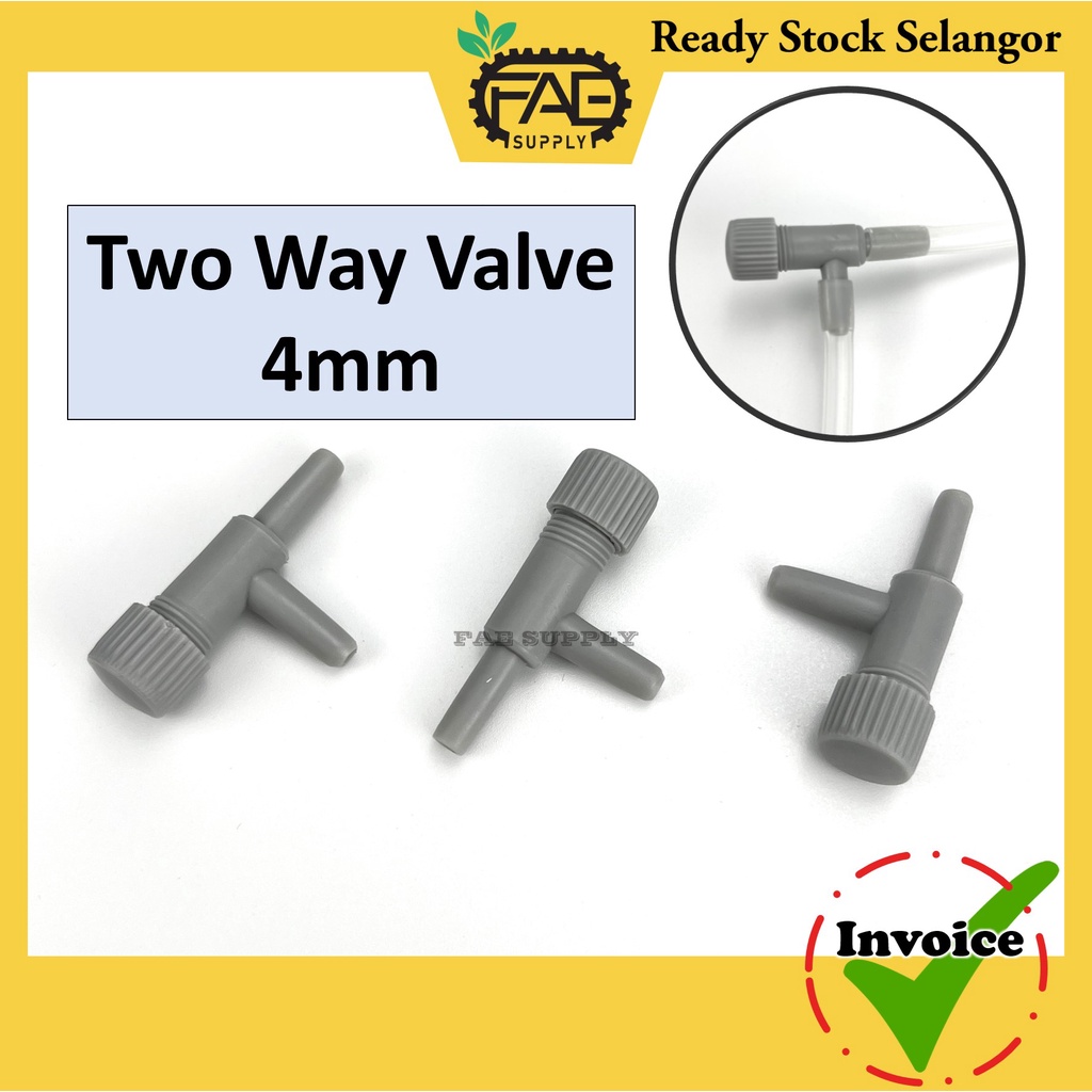 Two Way Check Valve 4mm Air Control Valve Oxygen Air & Water Tube Hose