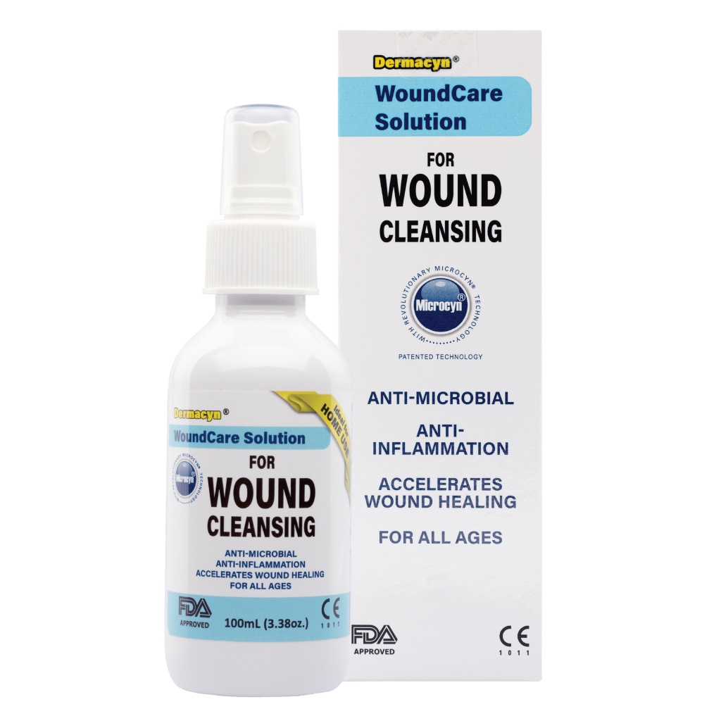 DERMACYN WOUND CARE SOLUTION FOR WOUND CLEANSING SPRAY 100ML (EXP 10/ ...