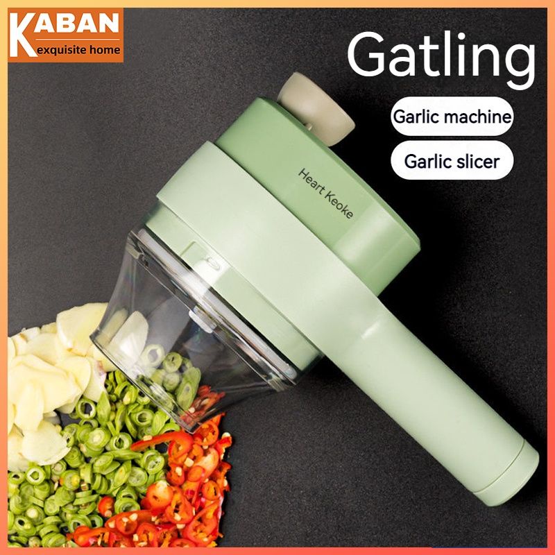 【Ships within 24 hours】Gatling multi-function vegetable cutting machine scraping wire shredding slicer household kitchen potato grater artifact Electric Kitchen Chopper Garlic Masher Meat Grinder Mini