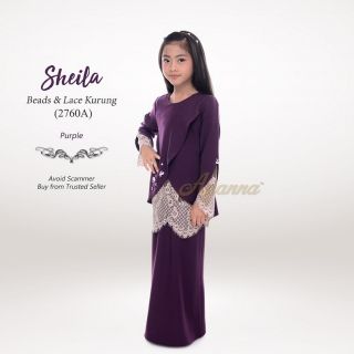 1 Power Sale  Sheila Beads Lace Kurung Budak  2760A 