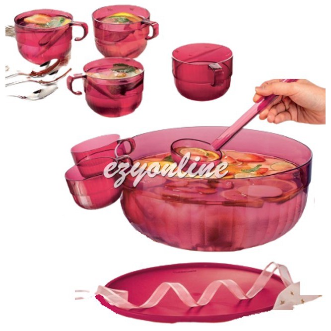 Tupperware Punch Bowl Cup Set Shopee Malaysia