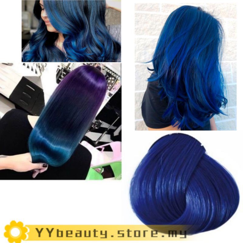 Blue Hair Color Dye Professional Colour Cream 100ml | Shopee Malaysia