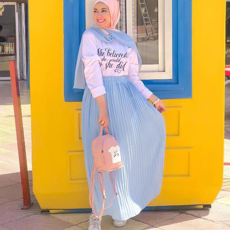 maxi pleated skirt plus size