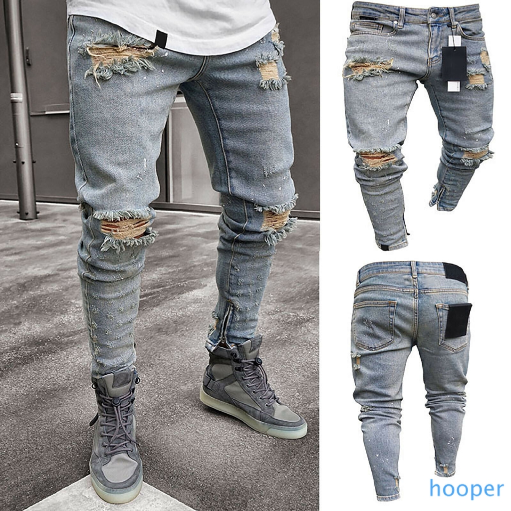 men's ripped denim jeans