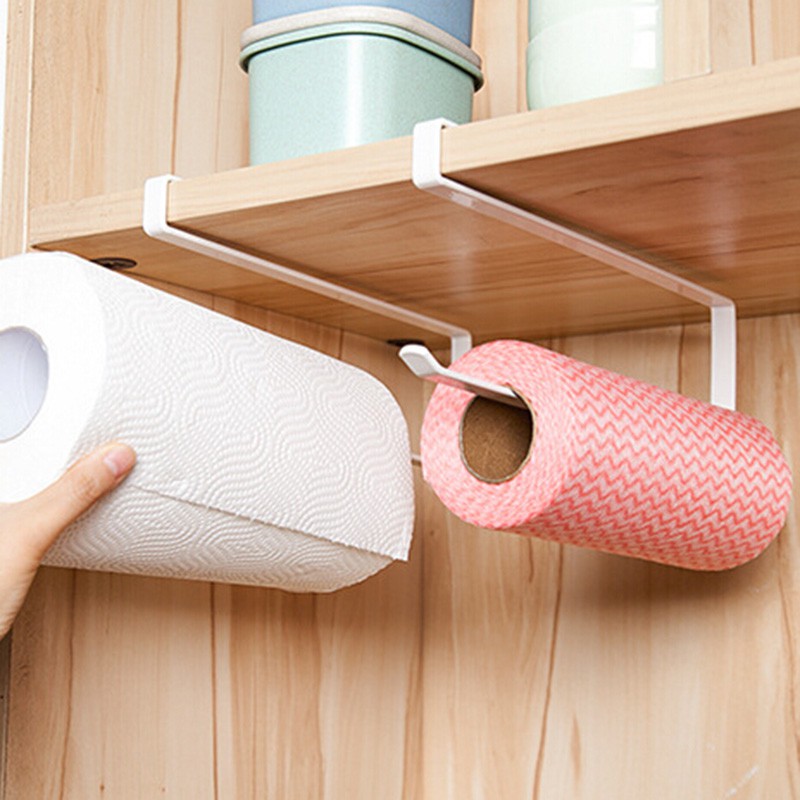 Bestshe Kitchen Roll Holder Wall Mounted Under Shelf Cabinet