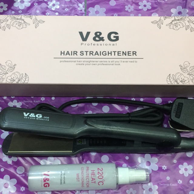 v&g 308 hair straightener