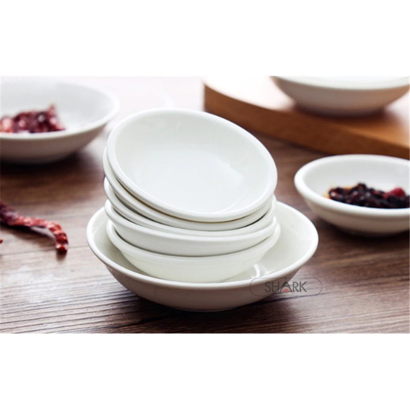 Ceramic Soy Sauce Restaurant Dinnerware Small Dipping White Soy Sauce