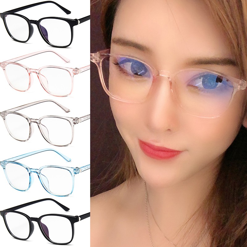 Men/Women Glasses Frame Spectacles Korean oval Frame Transparent spec ...