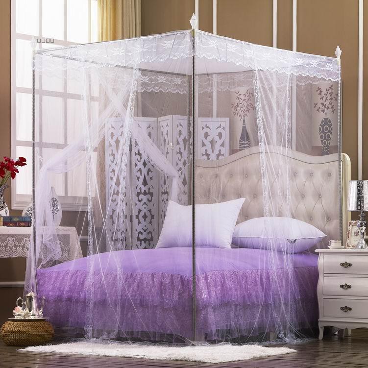 Ready Stock Mosquito Net White Color Lace Bed Canopy 5Ft Queen Size
